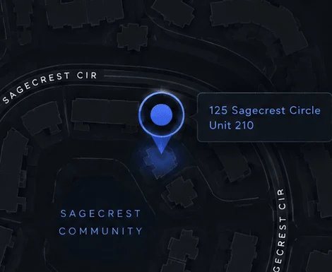 Map showing Suarez Services 98 Location 2 at 125 Sagecrest Circle Unit #210, West Melbourne, FL 32904